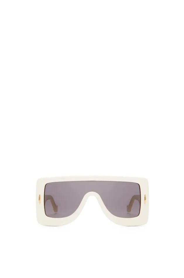 Loewe Anagram Mask Sunglasses In Acetate Ivory Women Sunglasses