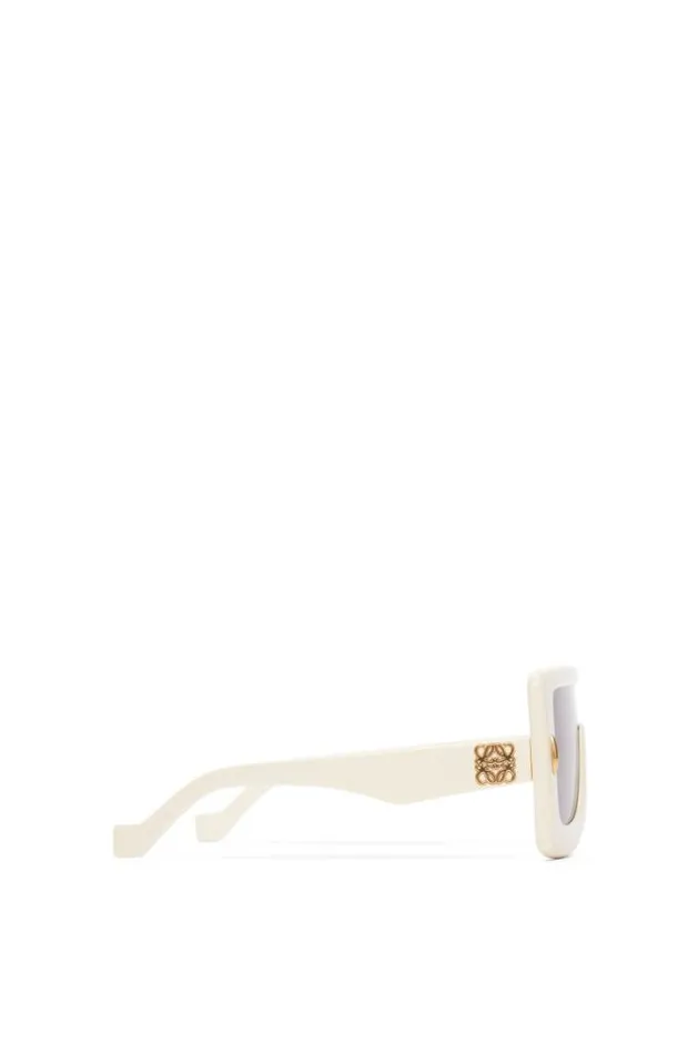 Loewe Anagram Mask Sunglasses In Acetate Ivory Women Sunglasses