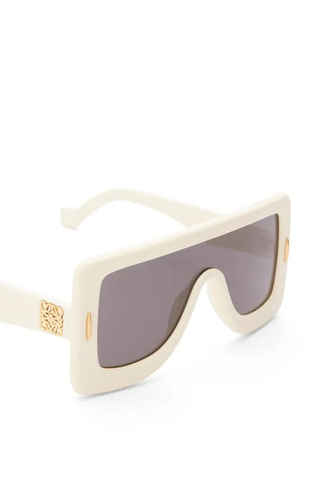 Loewe Anagram Mask Sunglasses In Acetate Ivory Women Sunglasses