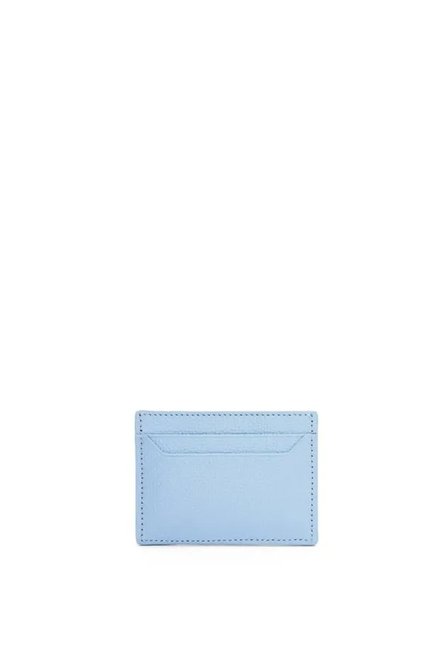 Loewe Anagram Plain Cardholder In Pebble Grain Calfskin Dusty Blue Women Cardholders and Coin Purses
