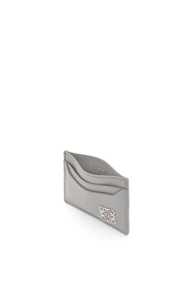 Loewe Anagram Plain Cardholder In Pebble Grain Calfskin Pearl Grey Women Cardholders and Coin Purses