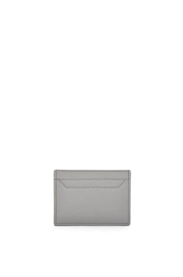 Loewe Anagram Plain Cardholder In Pebble Grain Calfskin Pearl Grey Women Cardholders and Coin Purses