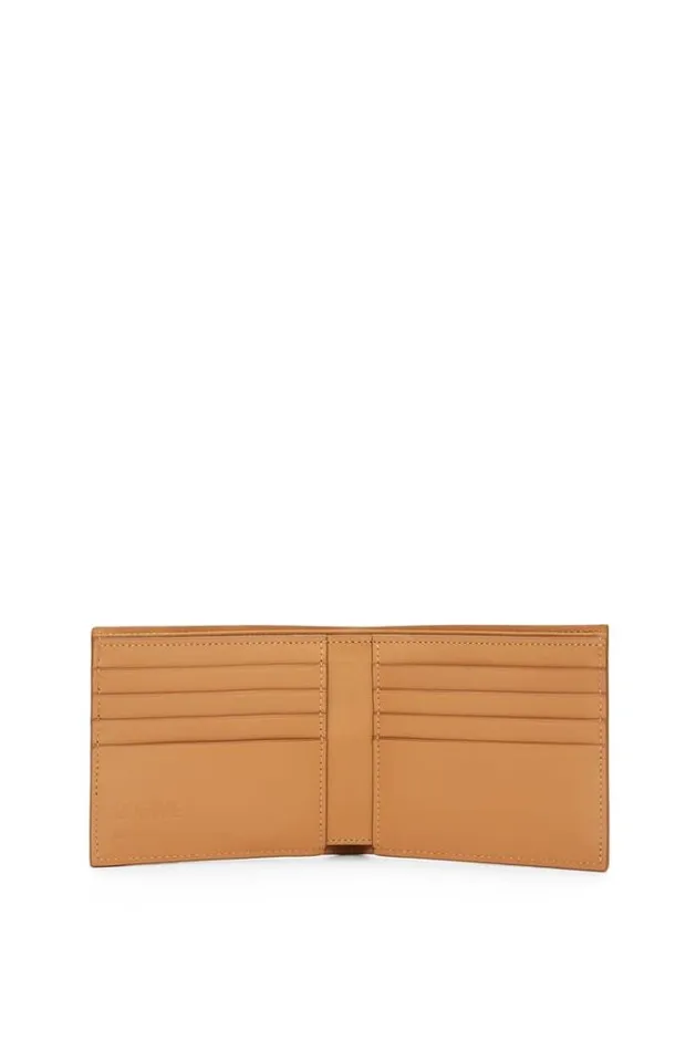 Loewe Bifold Wallet In Satin Calfskin Warm Desert Men Wallets
