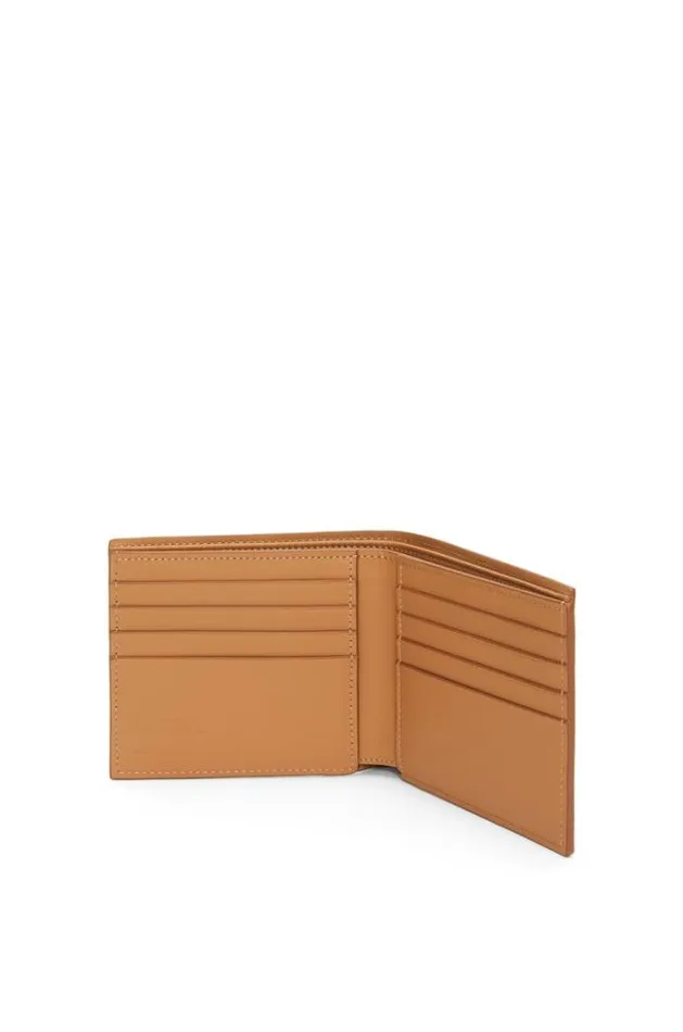 Loewe Bifold Wallet In Satin Calfskin Warm Desert Men Wallets