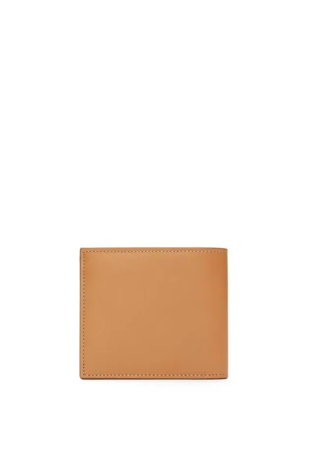 Loewe Bifold Wallet In Satin Calfskin Warm Desert Men Wallets