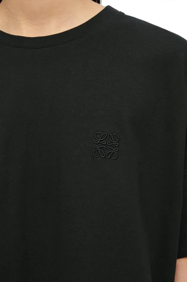Loewe Boxy Fit Tshirt In Cotton Black Women Tshirts and Sweatshirts