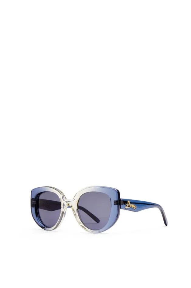 Loewe Butterfly Sunglasses In Acetate Gradient Blue Women Sunglasses
