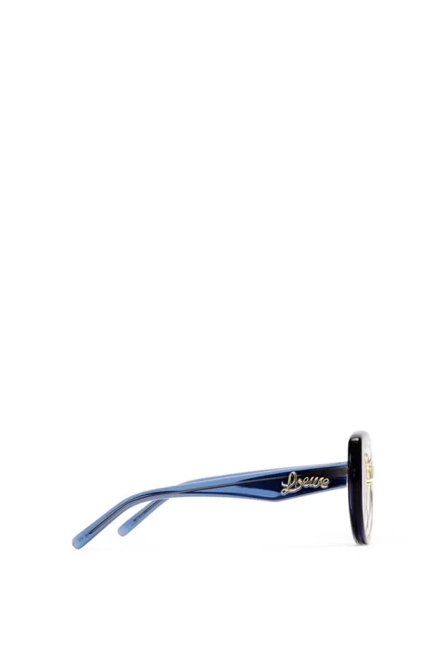 Loewe Butterfly Sunglasses In Acetate Gradient Blue Women Sunglasses