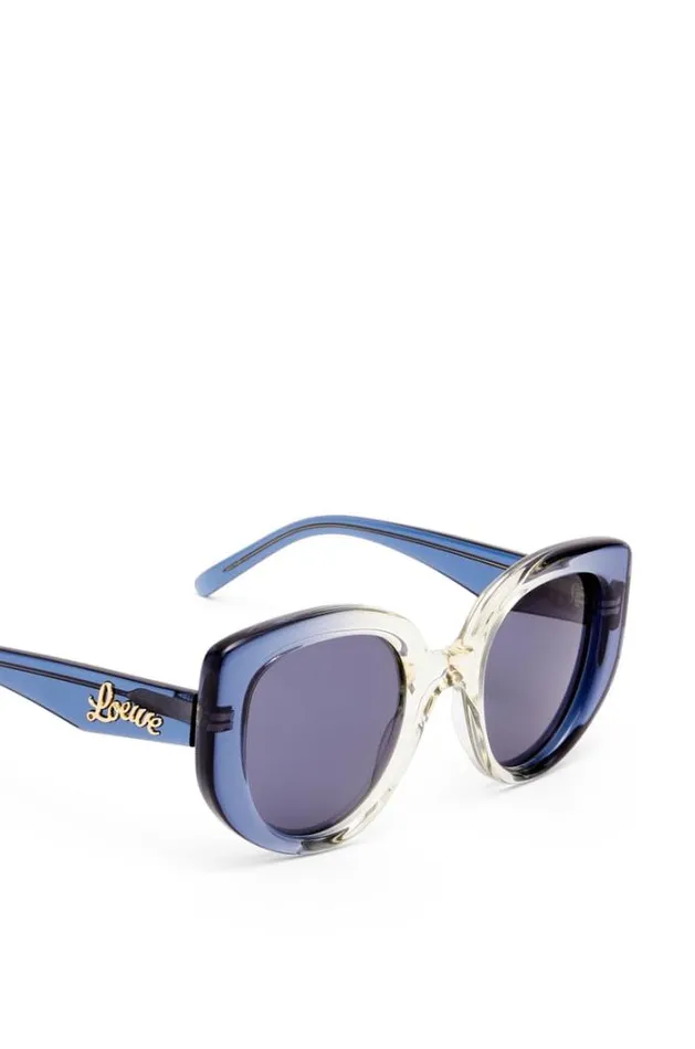Loewe Butterfly Sunglasses In Acetate Gradient Blue Women Sunglasses