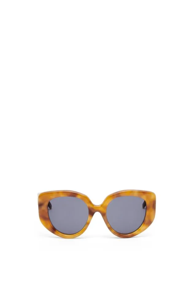 Loewe Butterfly Sunglasses In Acetate Shiny Blonde Havanasmoke Women Sunglasses