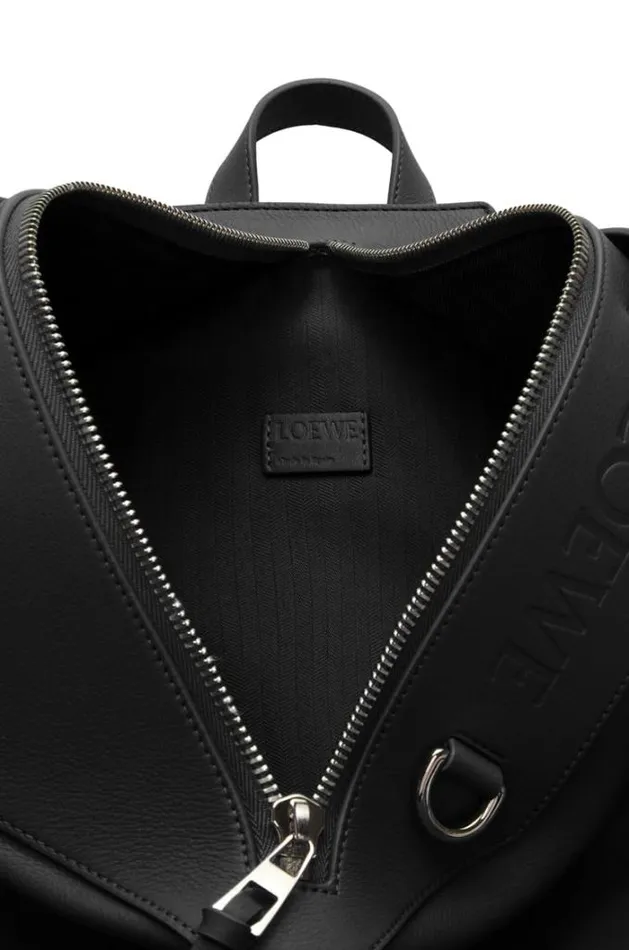 Loewe Convertible Backpack In Classic Calfskin Black Men Backpacks