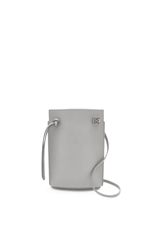 Loewe Dice Pocket In Classic Calfskin Pearl Grey Women Mini Bags
