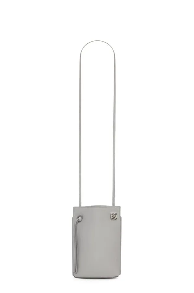Loewe Dice Pocket In Classic Calfskin Pearl Grey Women Mini Bags