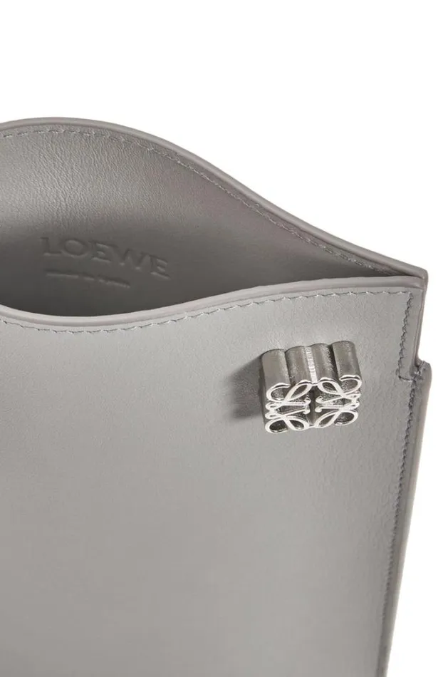 Loewe Dice Pocket In Classic Calfskin Pearl Grey Women Mini Bags