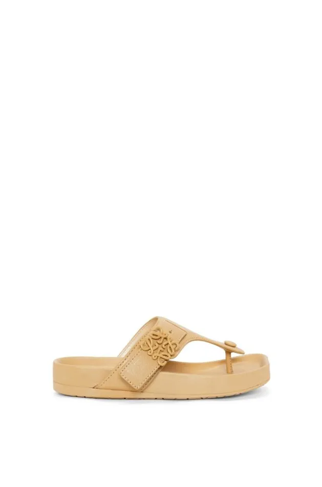 Loewe Ease Toe Post Sandal In Goatskin Medium Concealer Women Sandals