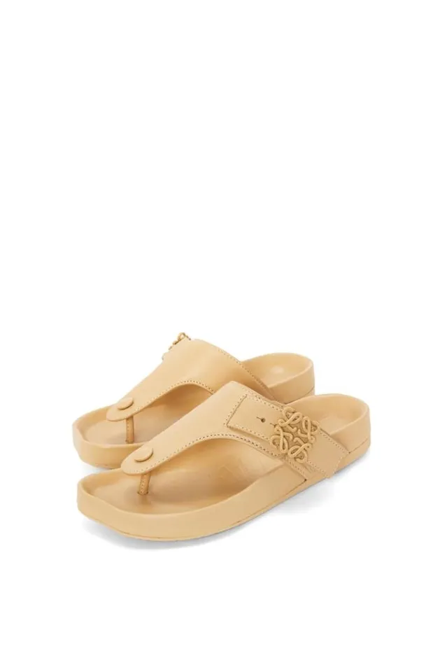 Loewe Ease Toe Post Sandal In Goatskin Medium Concealer Women Sandals