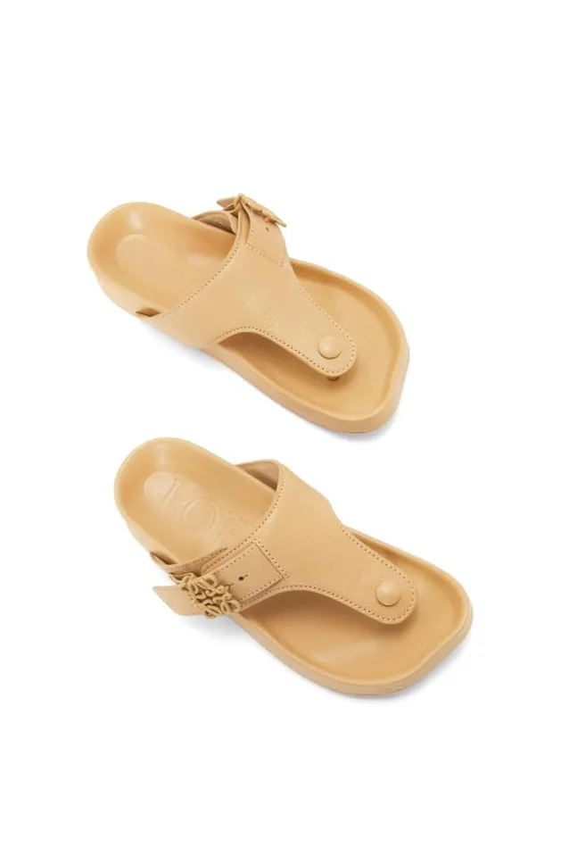 Loewe Ease Toe Post Sandal In Goatskin Medium Concealer Women Sandals