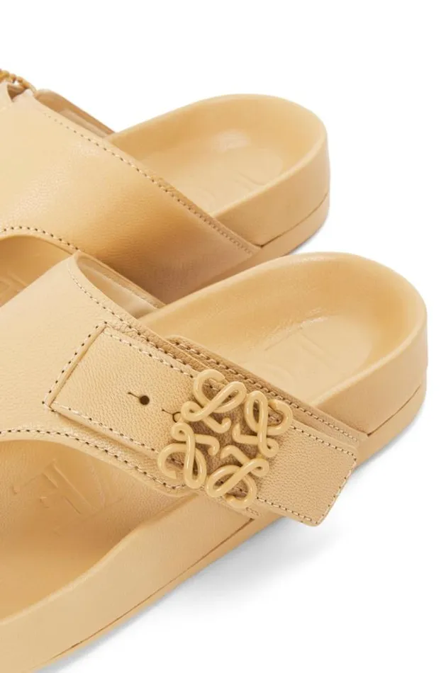Loewe Ease Toe Post Sandal In Goatskin Medium Concealer Women Sandals