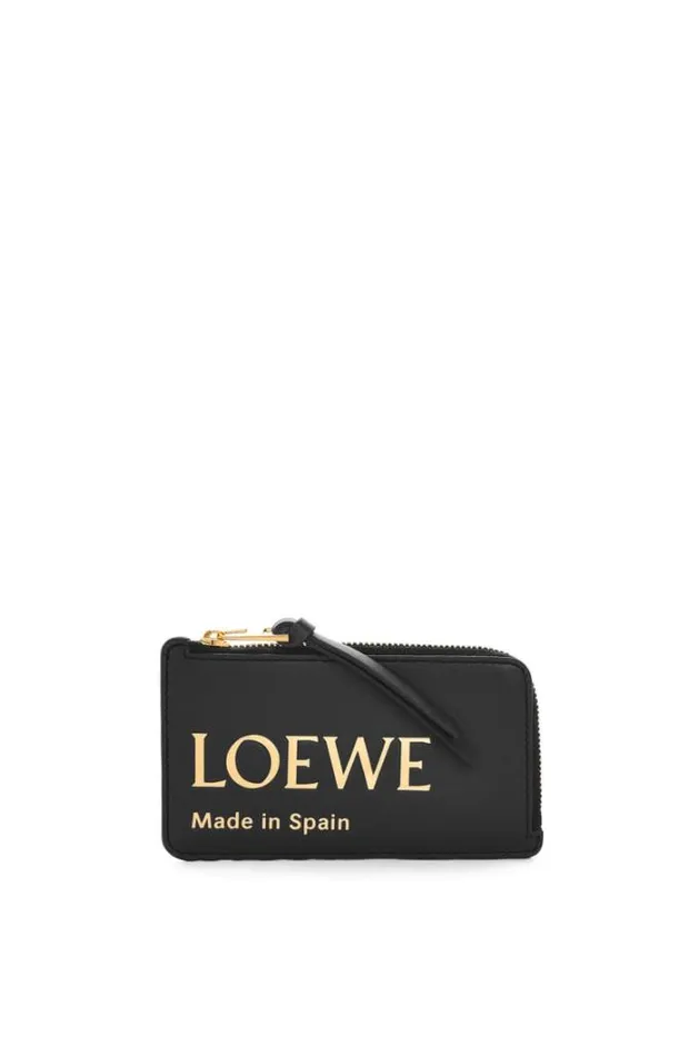 Loewe Embossed LOEWE Coin Cardholder In Shiny Nappa Calfskin Black Women Cardholders and Coin Purses Loewe Embossed LOEWE Coin Cardholder In Shiny Nappa Calfskin Black Women Cardholders and Coin Purses