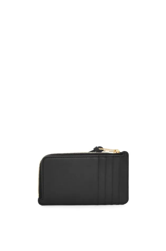Loewe Embossed LOEWE Coin Cardholder In Shiny Nappa Calfskin Black Women Cardholders and Coin Purses