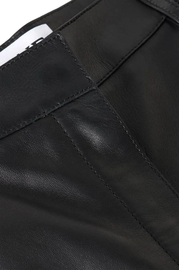 Loewe High Waisted Trousers In Nappa Lambskin Black Women Trousers and Shorts