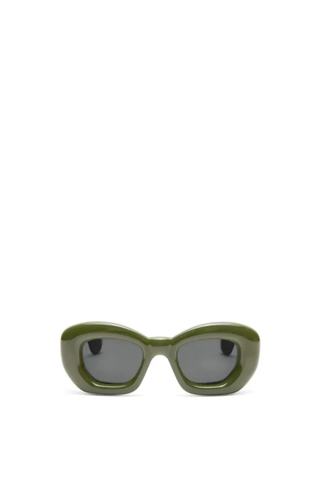 Loewe Inflated Butterfly Sunglasses In Nylon Dark Green Women Sunglasses