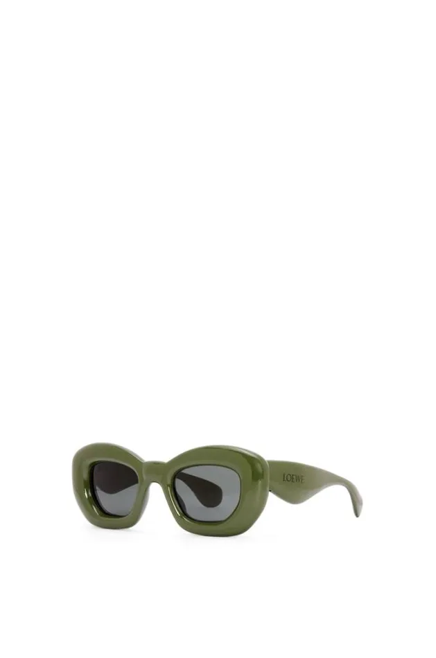 Loewe Inflated Butterfly Sunglasses In Nylon Dark Green Women Sunglasses