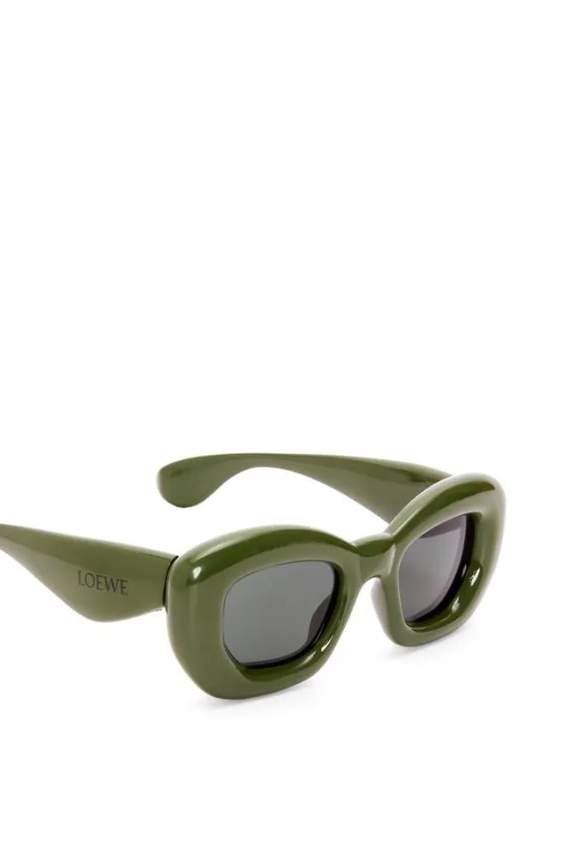 Loewe Inflated Butterfly Sunglasses In Nylon Dark Green Women Sunglasses