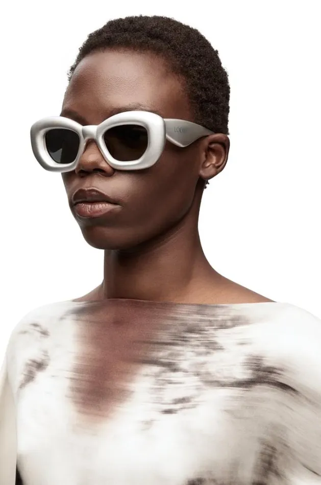 Loewe Inflated Butterfly Sunglasses In Nylon Silvergrey Women Sunglasses