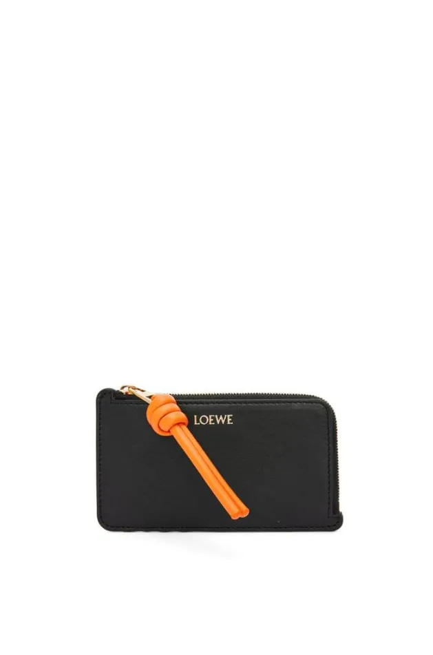 Loewe Knot Coin Cardholder In Shiny Nappa Calfskin Blackbright Orange Men Card Cases and Coin Purses Loewe Knot Coin Cardholder In Shiny Nappa Calfskin Blackbright Orange Men Card Cases and Coin Purses