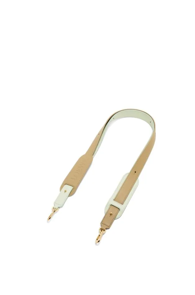 Loewe LOEWE Pad Strap In Classic Calfskin Clay Greenspring Jade WomenMen Bag Straps
