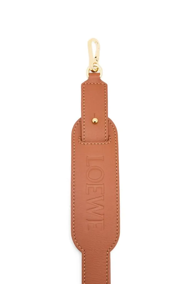 Loewe LOEWE Pad Strap In Classic Calfskin Tan WomenMen Bag Straps