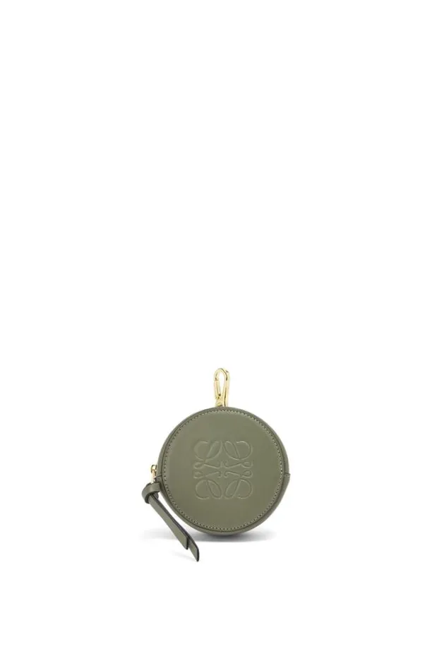 Loewe Mini Cookie Pouch In Soft Calfskin Avocado Green Women Bag Charms and Keyrings