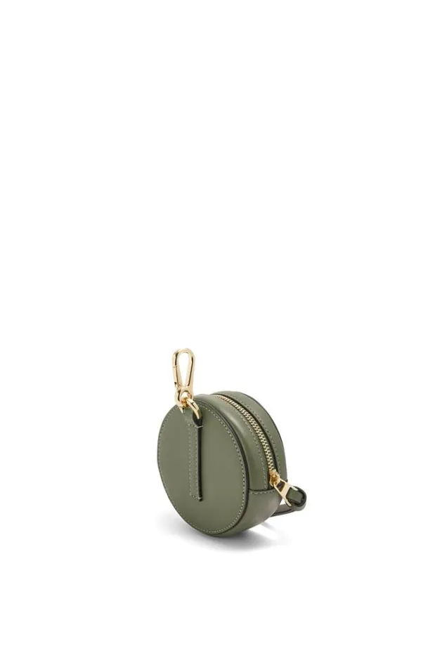 Loewe Mini Cookie Pouch In Soft Calfskin Avocado Green Women Bag Charms and Keyrings