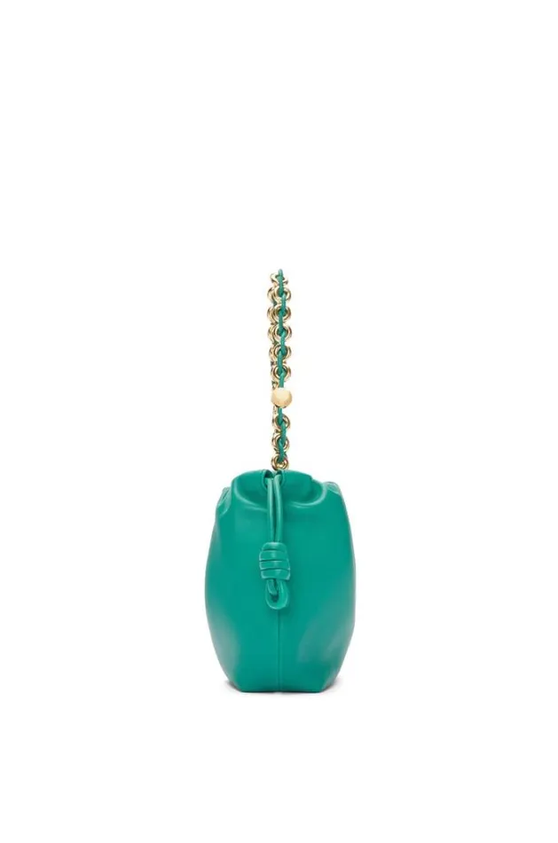 Loewe Mini Flamenco Purse Bag In Mellow Nappa Lambskin Emerald Green Women Mini Bags