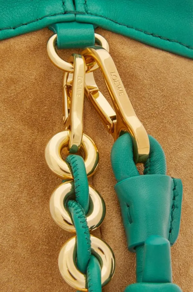 Loewe Mini Flamenco Purse Bag In Mellow Nappa Lambskin Emerald Green Women Mini Bags