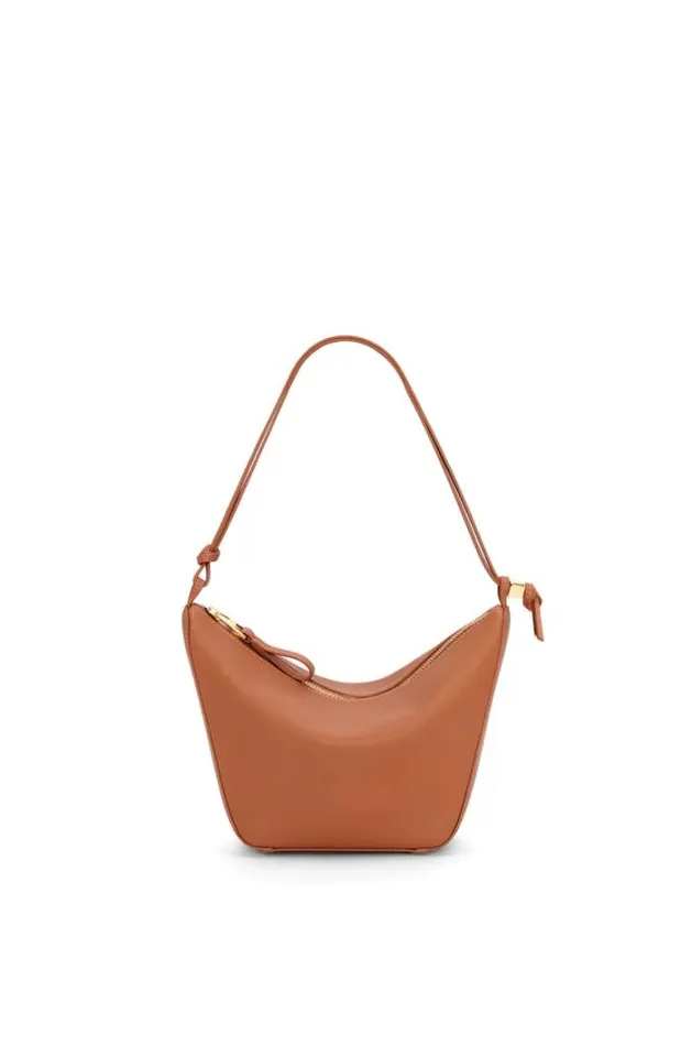 Loewe Mini Hammock Hobo Bag In Classic Calfskin Tan Women Shoulder Bags