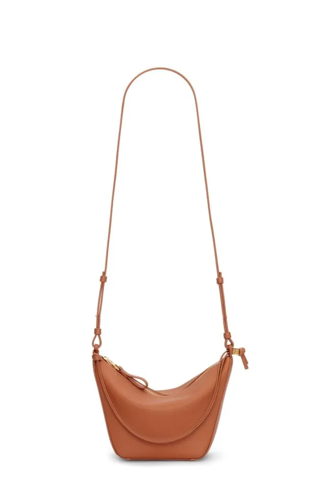 Loewe Mini Hammock Hobo Bag In Classic Calfskin Tan Women Shoulder Bags