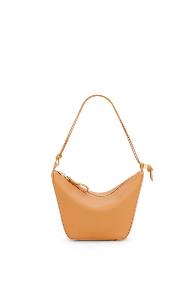 Loewe Mini Hammock Hobo Bag In Classic Calfskin Warm Desert Women Mini Bags