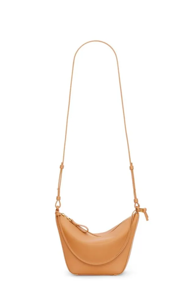 Loewe Mini Hammock Hobo Bag In Classic Calfskin Warm Desert Women Mini Bags