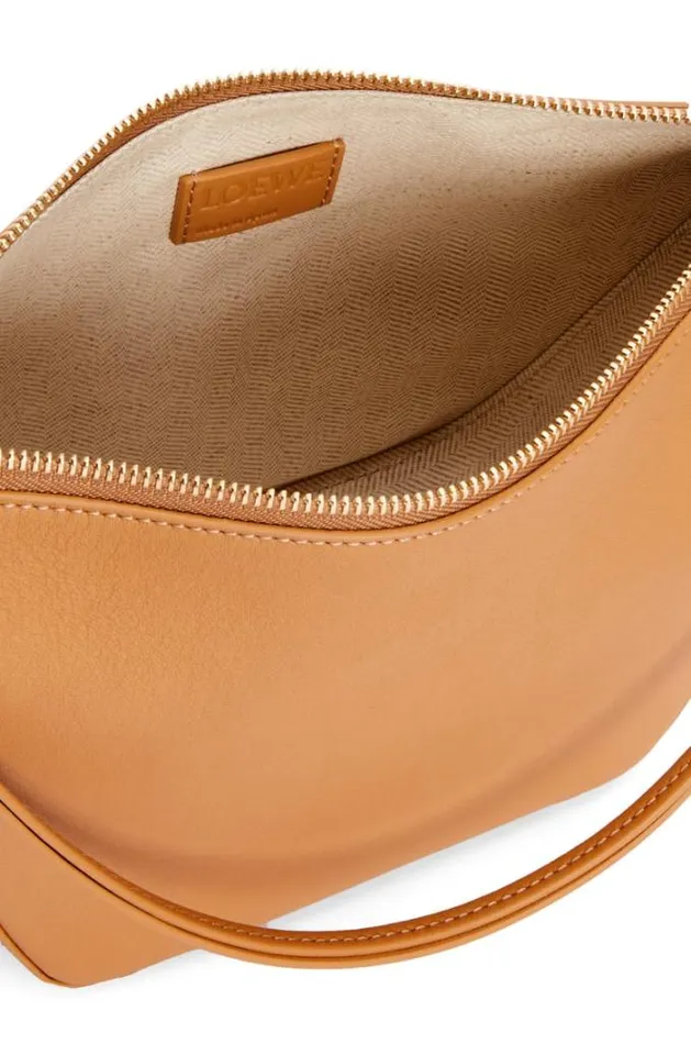 Loewe Mini Hammock Hobo Bag In Classic Calfskin Warm Desert Women Mini Bags