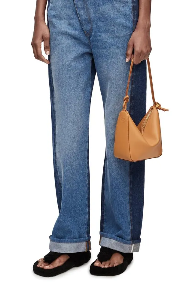 Loewe Mini Hammock Hobo Bag In Classic Calfskin Warm Desert Women Mini Bags