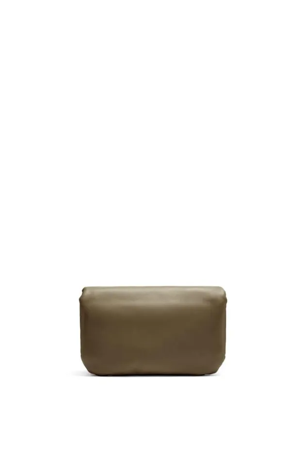 Loewe Mini Puffer Goya Bag In Shiny Nappa Lambskin Dark Khaki Green Women Mini Bags