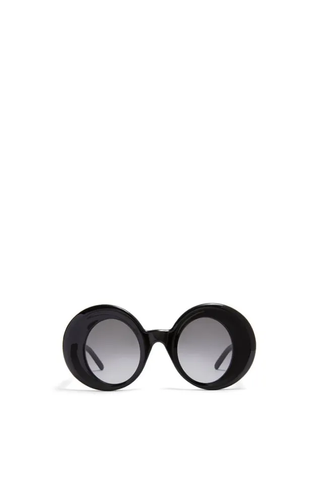 Loewe Oversized Round Sunglasses In Acetate Black Women Sunglasses