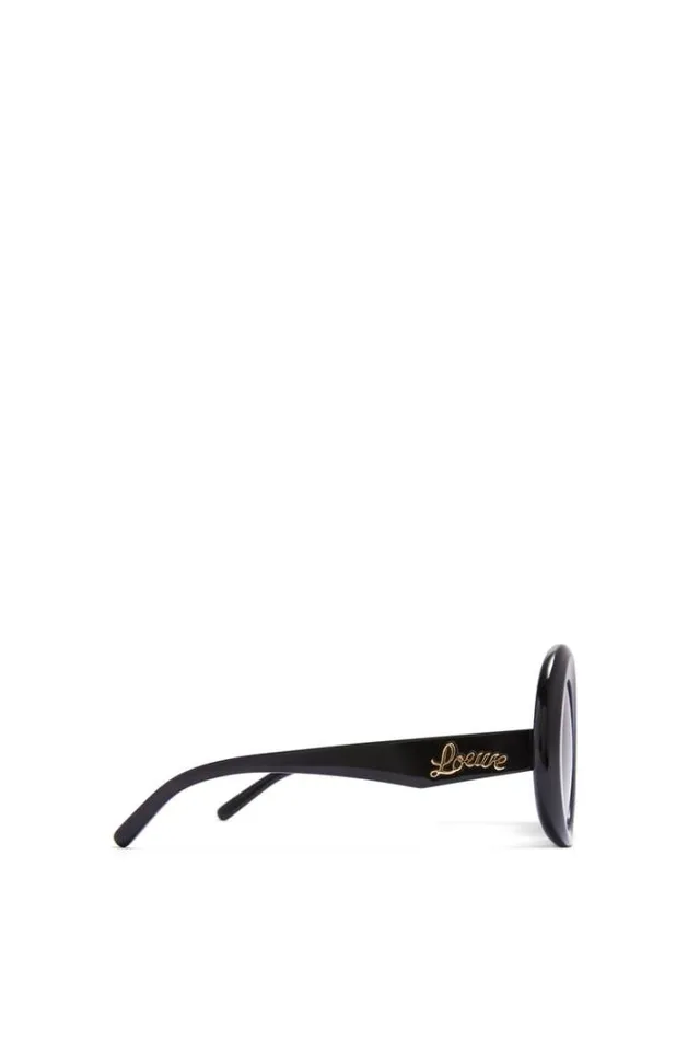 Loewe Oversized Round Sunglasses In Acetate Black Women Sunglasses