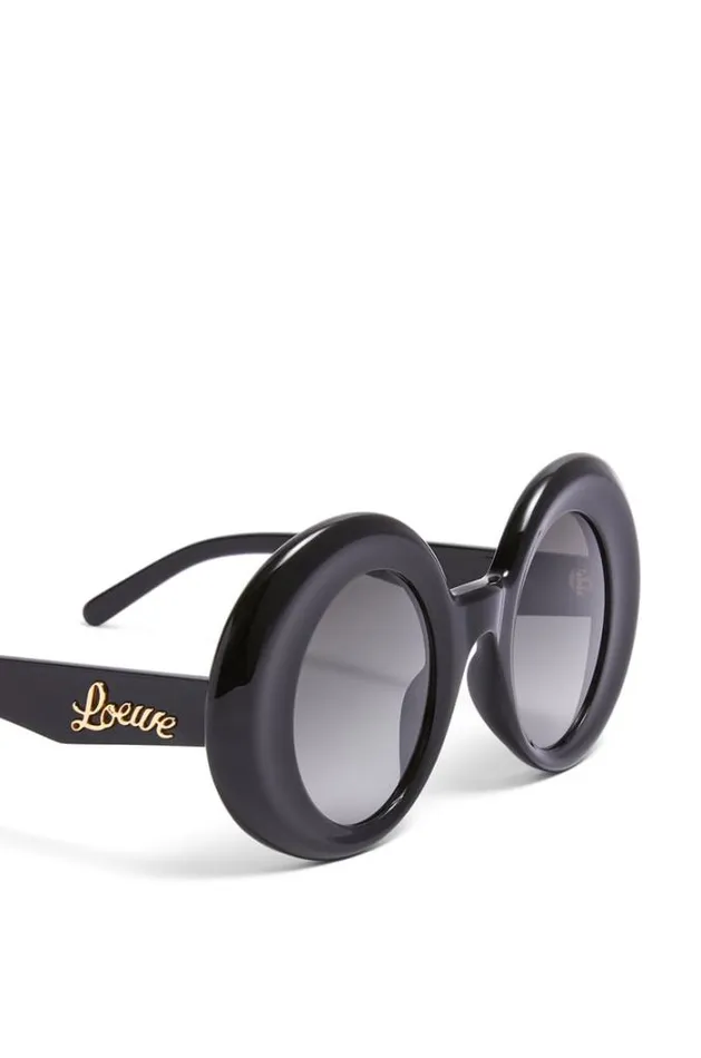 Loewe Oversized Round Sunglasses In Acetate Black Women Sunglasses