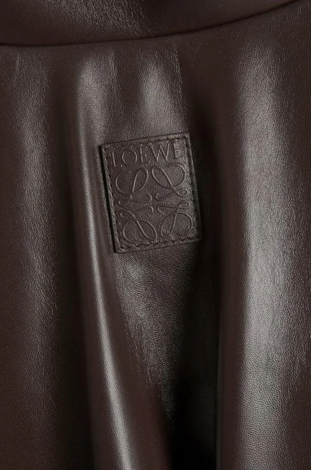 Loewe Padded Bomber Jacket In Nappa Lambskin Dark Brown Men Leather