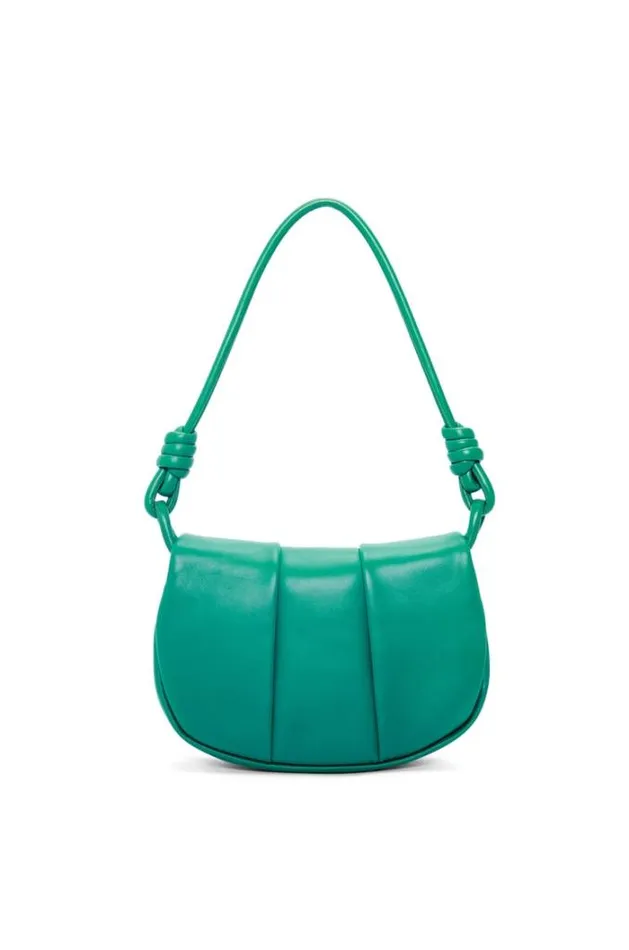 Loewe Paseo Satchel In Shiny Nappa Calfskin Emerald Green Women Shoulder Bags