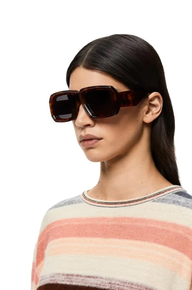 Loewe Paula039s Ibiza Dive In Mask Sunglasses In Acetate Shiny Classic Havana Women Sunglasses