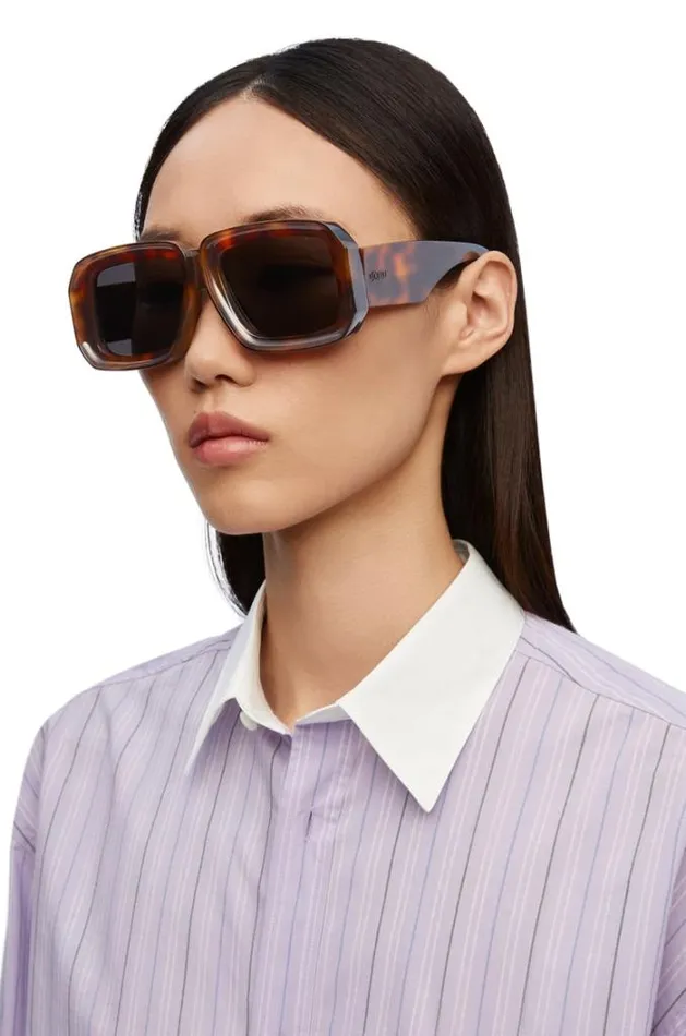 Loewe Paula039s Ibiza Dive In Mask Sunglasses In Acetate Shiny Classic Havana Women Sunglasses